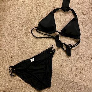 Ella Moss Bikini Top & Bottoms - Black, L & M